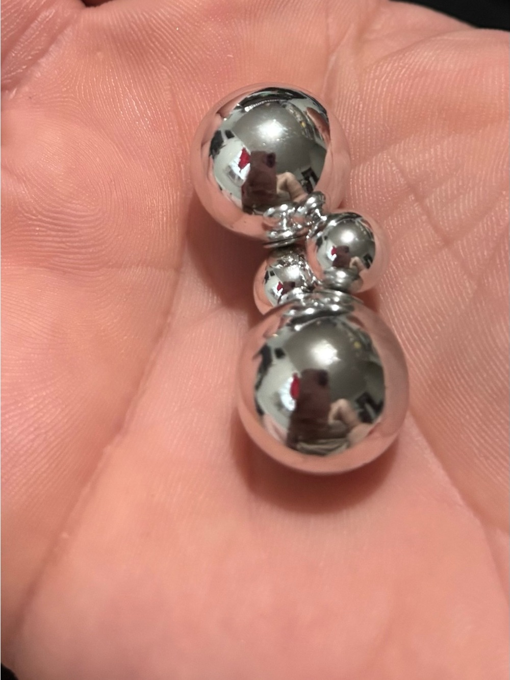Silver Double Ball Stud Earrings - Women's Fashion Jewelry
